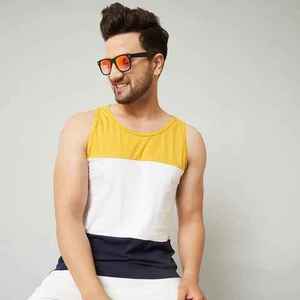 เสื้อกล้ามออกกำลังกายคุณภาพสูงปี 2026 สำหรับผู้ชายและผู้หญิง ผ้าฝ้าย ไม่มีแขน สีเทา สีดำ - Product Image 2