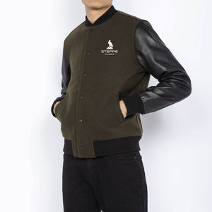 Customized Unique Design Eco-Friendly Men <b>Letterman</b> <b>Jacket</b> with Stand Collar Front Logo Breathable Comfortable Winter <b>Jacket</b> - Product Image 4