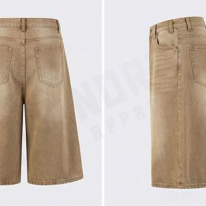 Pantalones Cortos de Mezclilla Holgados y Extra Grandes para Hombre, Estilo Vintage 2024, Tejido Denim, Corte Holgado, Casual, Moderno, Cómodo, Duradero, Nuevo - Product Image 2