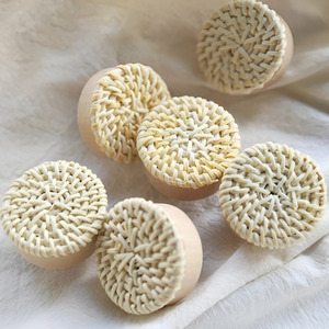 Boutons en rotin bohème pour meubles, prix le plus bas, bouton artisanal, poignée de porte, ODM accepté - Product Image 1