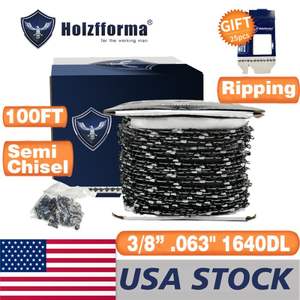 100FT <b>Roll</b> 3/8' .063'' Semi Chisel Ripping Saw Chain with 40 Sets Matched Connecting Links 25 <b>Boxes</b> Product Category Chainsaws - Product Image 1