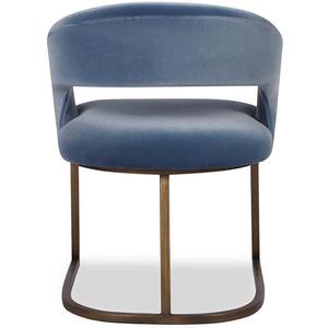 Chaise de salle à manger rembourrée moderne avec structure métallique, dossier incurvé, siège d'appoint pour restaurant, hôtel, maison - Product Image 4