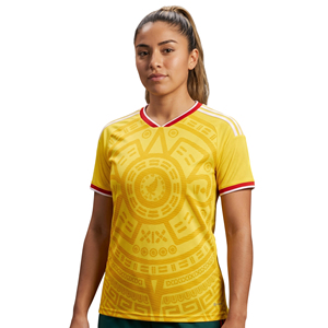 เสื้อฟุตบอลหญิงแบบซับลิเมชั่น เสื้อผ้ากีฬาฟุตบอลหญิง เสื้อเจอร์ซีย์ฟุตบอลคอวีแขนสั้นสำหรับผู้หญิง - Product Image 1