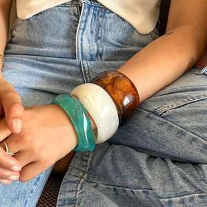 Handmade colorful resin <b>bracelets</b> with s unique fashion jewelry <b>adjustable</b> size for women daily wear accessories - Product Image 4