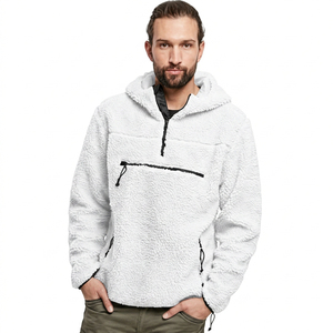 Sudadera con Capucha y Cierre de Cremallera para Hombre, 100% Algodón, Antipilling, Color Sólido, Informal, para Invierno, Corte Regular, Tejido de Punto - Product Image 2
