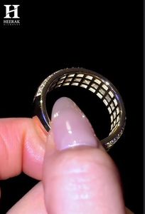 Luxury Multi <b>Row</b> Lab Grown Diamond Eternity Band Wedding Anniversary Fine Jewellery - Product Image 3
