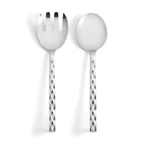 Luxury Mirror Polish Metal Salad Serving Set for Elegant Buffet and Dining Room Styling - Product Image 3