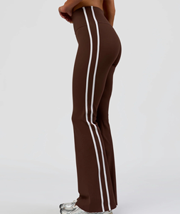 OEM Wholesale Direct Factory Custom Logo Soft High Waisted Yoga <b>Leggings</b> <b>Flare</b> Pants for Athletic Running Women's <b>Leggings</b> - Product Image 2