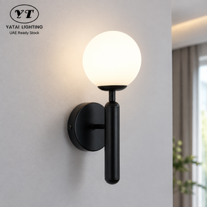 โคมไฟติดผนัง LED เหล็กสีดำทันสมัยพร้อมโคมอะคริลิค E27 อุณหภูมิสีสามเฉดสีสำหรับห้องนอนห้องนั่งเล่นห้องโถง - Product Image 1
