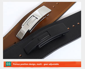 Cinturón de Levantamiento de Pesas de Cuero de Vaca de 10 mm, Hecho a Medida, con Hebilla de Seguridad, Protección Profesional para Peso Muerto y Powerlifting - Product Image 3
