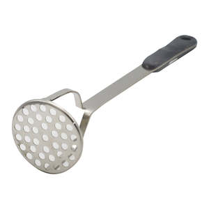 Potato Masher 11 Inch Grey Handle Stainless Steel Masher Kitchen Tool Cooking Utensil Durable Reusable - Product Image 2