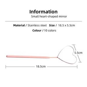 Morje Surgical Stainless Steel Heart Shape <b>Magnifying</b> Wall Mounted <b>Makeup</b> <b>Mirrors</b> Multiple Colors Textured Handles for Easy Grip - Product Image 6