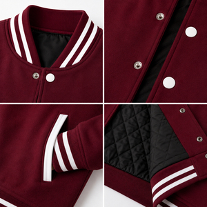 Mens varsity <b>jacket</b> made for urban comfort with breathable warmth and classic athletic inspired style for everyday casual looks - Product Image 6