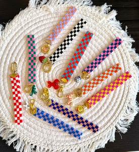 KANT K KKBK Handmade Beaded Zipper <b>Adjustable</b> Fashion Wristlet Keychain Women Personalized Word Design Wrist <b>Strap</b> Key Holder - Product Image 2