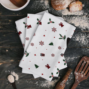 Nouveauté : torchons de cuisine en coton pur à usage quotidien avec impression personnalisée et logo sur mesure - Product Image 1