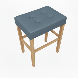 Tabouret de bar moderne en cuir PU sans dossier, tabouret de comptoir rembourré pour cuisine - Product Image 6