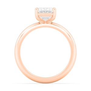 Anillo de Compromiso Solitario con Halo Oculto y Diamante Cultivado en Laboratorio de Corte Radiante Premium, Oro Rosa de 10K, 2.06 CTW, Lujoso - Product Image 2