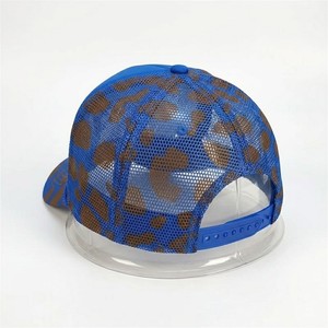 2026 Unisex Royal Blue Leopard Print Trucker Hat Adjustable <b>Mesh</b> Back Baseball Cap Unisex Fashion Outdoor Casual Headwear - Product Image 3