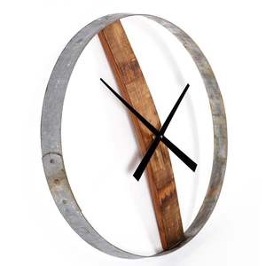 นาฬิกาแขวนผนังไม้ควอตซ์สไตล์วินเทจแบบเรียบง่าย ตกแต่งสไตล์อาร์ตเดโค ทำจากไม้เนื้อแข็งขนาดใหญ่ กันน้ำ เหมาะสำหรับห้องนั่งเล่น - Product Image 3