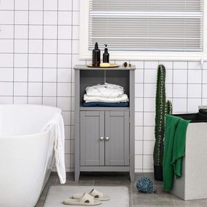 Grey Bathroom Storage Cabinet Practical Bathroom Shelves - Product Image 2