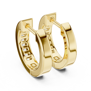 Custom 14K 18K <b>Solid</b> Gold Channel Set Round Lab Grown Diamond Huggie <b>Hoop</b> <b>Earrings</b> E VVS VS CVD HPHT Fine Jewelry Manufacturer - Product Image 5