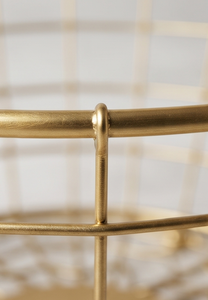 Cesta de Almacenamiento de Frutas de Metal Dorado con Rejilla Ancha, Estilo Minimalista, para Pan y Decoración de Cocina, Venta al Por Mayor - Product Image 4