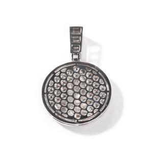 Nouveau Design Collier Pendentif Rond de Prière en Moissanite Baguette, Pendentif de Prière Sérénité, Bijoux Hip Hop Chrétiens - Product Image 3