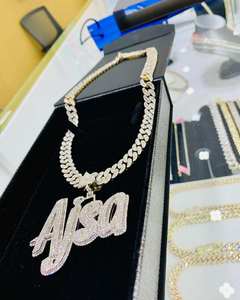 Colgante para Hombre Chapado en Oro Blanco de 14K con Diamante Moissanita Auténtico, Diseño Clásico de Letra para Bodas y Fiestas, Hecho de Plata Esterlina - Product Image 4