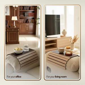 Table d'appoint en bois écologique pour canapé, fabricant OEM |   Plateau d'accoudoir de canapé personnalisé avec logo – Fournisseur en gros pour l'exportation - Product Image 3