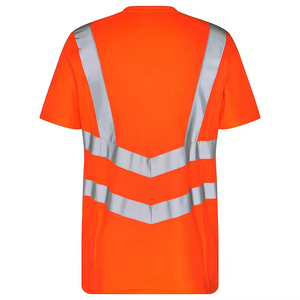 เสื้อยืดสะท้อนแสงเพื่อความปลอดภัยในการทำงานบนท้องถนน แบบ OEM สั่งทำได้ ผลิตจากผ้าฝ้าย 100% เป็นมิตรกับสิ่งแวดล้อม สำหรับทุกเพศ - Product Image 4