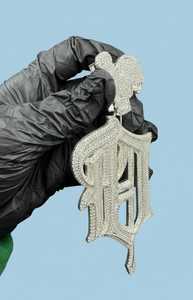 Pendentif Hip Hop personnalisé avec logo ou nom, en argent 925, Moissanite taille brillant VVS1, certifié luxe, passe le testeur de diamant - Product Image 5
