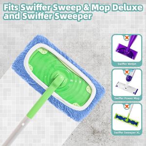 Panni in microfibra per la pulizia a secco, riutilizzabili, compatibili con Swiffer Sweeper, lavabili in lavatrice, ricarica per mocio. - Product Image 3