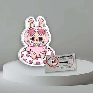 Love Labubu Outils pour faux cils magnétiques en acrylique, motifs Papillon, Cœur, Fleur, Diamant, Rectangle, Marque privée, Réutilisables, Écologiques - Product Image 5