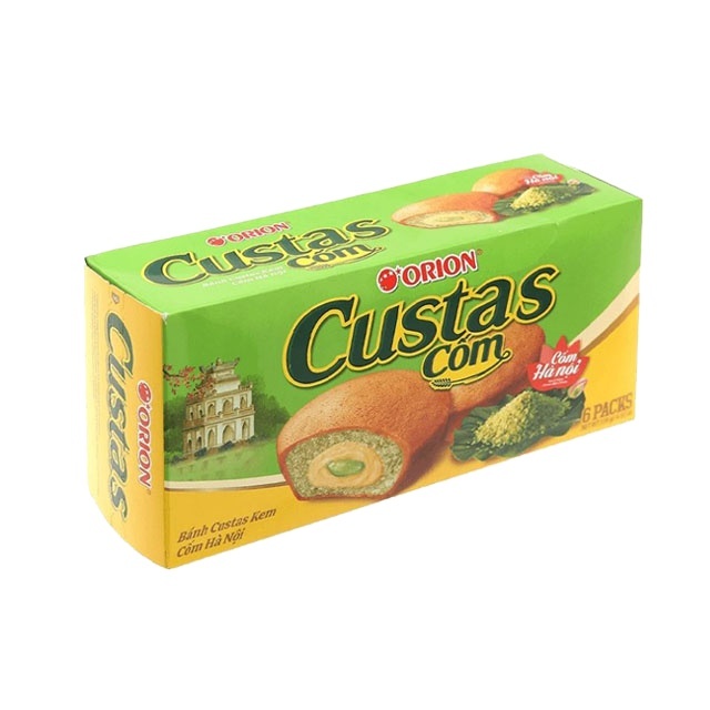 Wholesale Soft Cake Oriion Custas Cream-filled Green Rice 138g/ Vietnamese Soft Cake Oriion Exporter