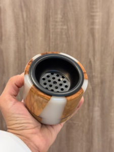 Brûleur à Bakhoor en Bois de Santal et Résine Époxy, Design Populaire Fait Main, Créatif, Arabe, Oud Mubkhar, Parfum Écologique - Product Image 1