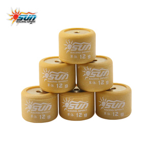 Rodillos de latón SUN Racing Taiwaneses para MIO100 15x12 12G, CVT de arranque suave, piezas de scooter modificadas para mejora y reacondicionamiento. - Product Image 1