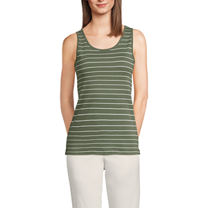 Débardeur Femme Rayé Vert Olive Col Rond Qualité Premium 2026 – Style Décontracté en Maille Respirante - Product Image 2