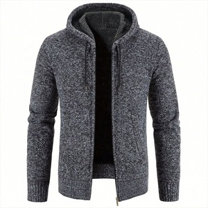 Pull en tricot à capuche brodé pour femmes, manches longues, couleur unie, décontracté, hiver, 100% polyester - Product Image 5