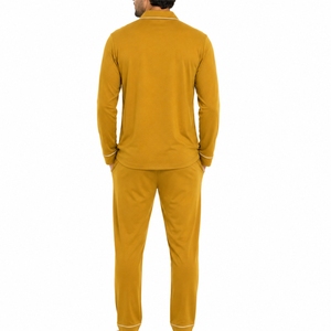 Pyjama décontracté pour homme à manches courtes, style utilitaire, avec boutons sur le devant et poches, idéal pour dormir - Product Image 2