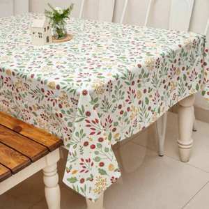 Housse de table brodée de haute qualité en coton 100% pur avec des motifs personnalisés pour les banquets - Product Image 1
