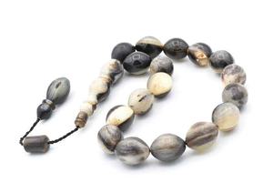 Rosario Islámico Tasbih Hecho a Mano con Cuentas de Cuerno de Búfalo Natural de Alta Calidad, 33/100 Cuentas Redondas, Artículos de Colección, Cuentas de Oración Tradicionales del Golfo - Product Image 2