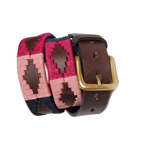 Ceinture de polo en cuir de qualité supérieure, brodée, avec boucle en étain, fabriquée sur mesure, ceintures de polo en cuir de luxe à vendre - Product Image 2