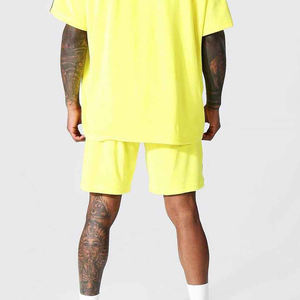 Conjuntos Deportivos Casuales de Verano para Hombre, de Dos Piezas, Camisetas de Manga Corta con Pantalones Cortos, para Gimnasio, Fitness, Running, de Secado Rápido, Poliéster/Algodón - Product Image 3