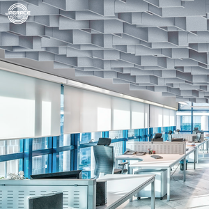 Panel Acústico Circular <span class=keywords><strong>de</strong></span> Fibra <span class=keywords><strong>de</strong></span> Poliéster al por Mayor, Techo <span class=keywords><strong>de</strong></span> Diseño Moderno para Oficinas y Apartamentos - Product Image 4