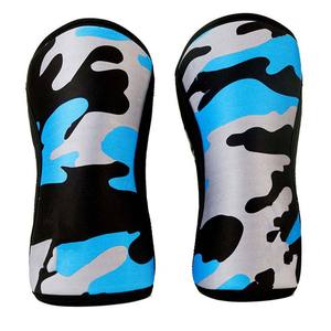 Rodilleras de Neopreno de 5 mm con Diseño de Camuflaje Transpirable y Logotipo Personalizado, Suaves y Cómodas, Profesionales, para Levantamiento de Pesas - Product Image 1