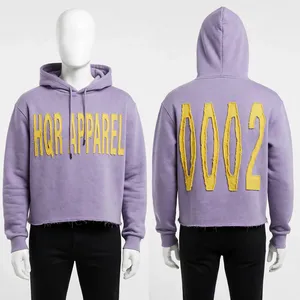Sudadera con capucha para hombre, personalizada, bordada, estilo streetwear, efecto desgastado por el sol, de felpa gruesa, 100% algodón, antiencogimiento, con bolsillo, extragrande y desgastada - Product Image 2