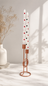 Candelabro Moderno de Metal con Doble Cono, Elegante Portavelas Decorativo de Hierro para Mesa de Comedor, Bodas, Hogar y Sala de Estar - Product Image 3