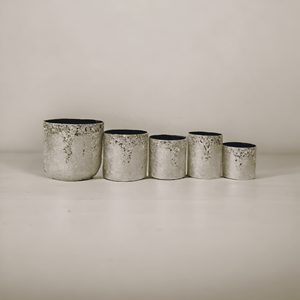 Luxe de haute qualité fini à la main mat brillant argent mosaïque métal support votif pot en verre décor à la maison multi-usages pour les mariages - Product Image 1