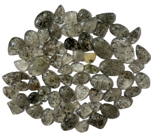 Piedra preciosa de cuarzo Natural de punto negro suelto pulido de tamaño personalizado de alta calidad para la fabricación de joyas-Venta al por mayor - Product Image 1