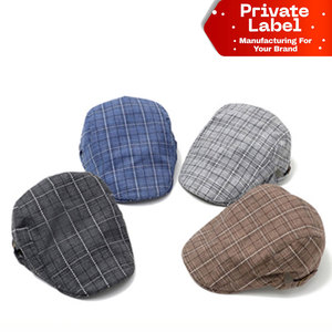 Wholesale Custom Printed Flat <b>Cap</b> Blank <b>Vintage</b> Golf Driving Hat Manufacturer OEM Custom High Quality Heritage Flat <b>Cap</b> Wool - Product Image 1